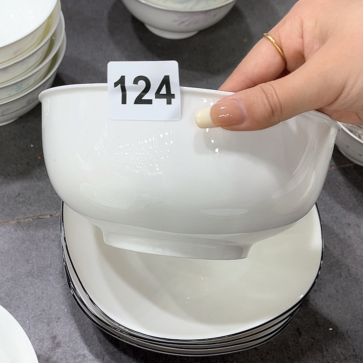 景德镇4个方盘1大汤碗微瑕不退换