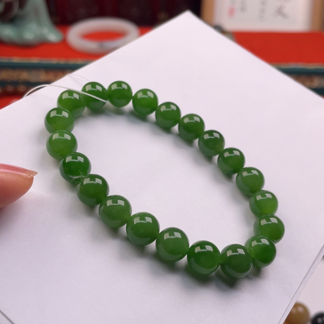 和田玉手串未镶嵌獭*