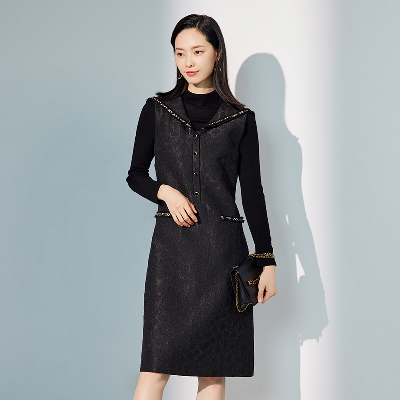 【晨粉专享价】BBLLUUEE/粉蓝衣橱连衣裙625L685