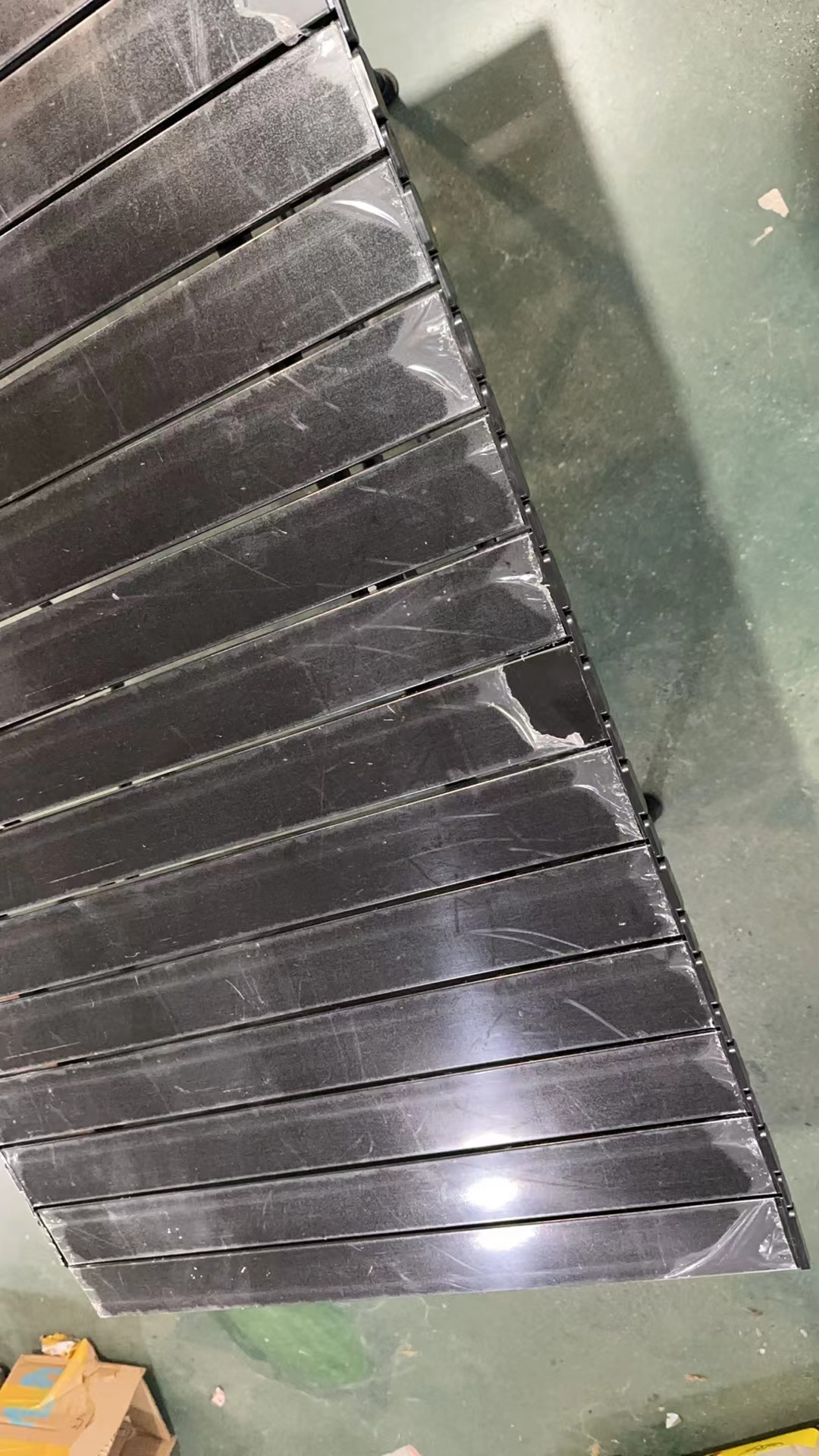 黑色长桌户外蛋卷桌 55*90*50 瑕疵