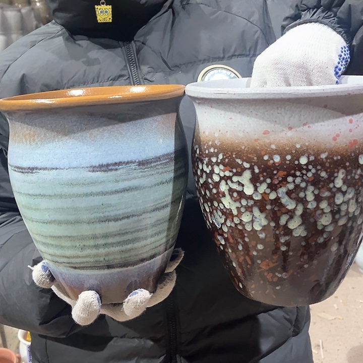 紫砂花盆高22口19————