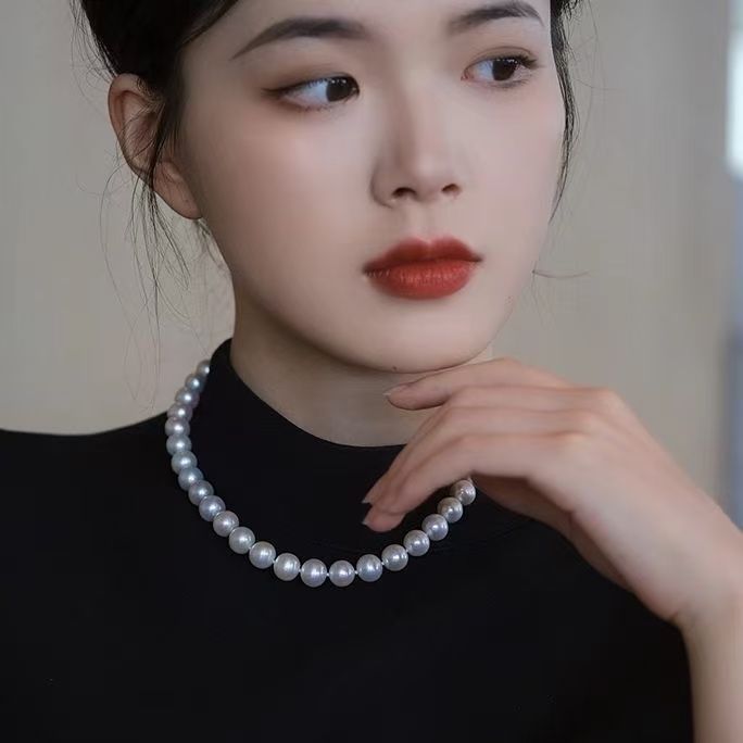 【专属】南海三件套奥赛白元宝扣10mm妈妈项