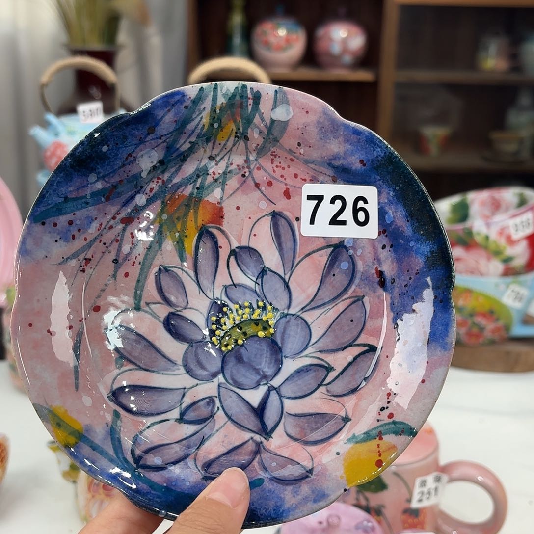 瓷片景德镇手绘高温釉下彩陶瓷茶具