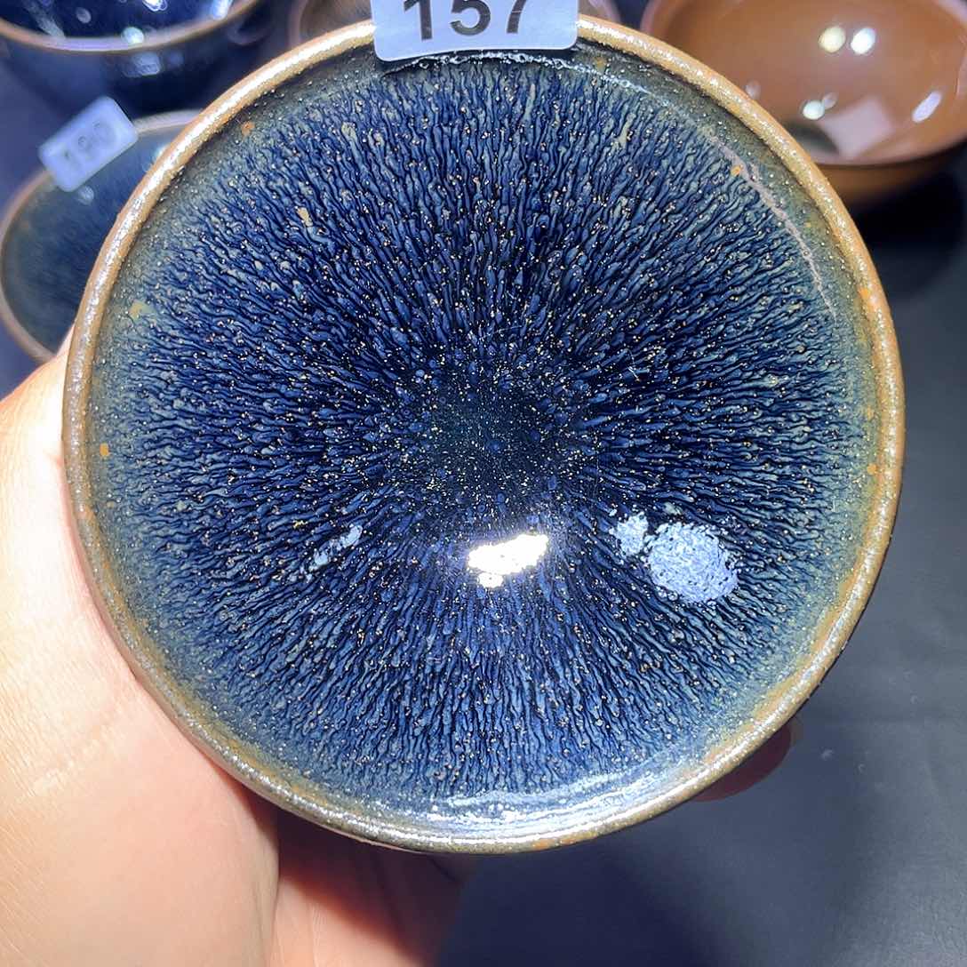 茶盏青蓝毫10.5口径大灯盏157