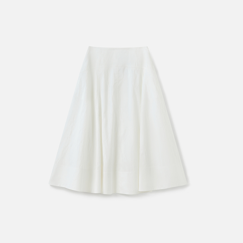 播broadcast早秋简约休闲纯色遮肉伞型半身裙DDS3BD5008