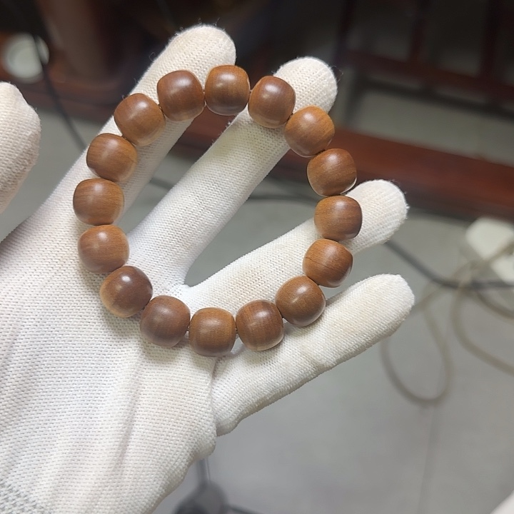 慕***默檀香木手串/手链13✖️14横纹黑肉36号顶料