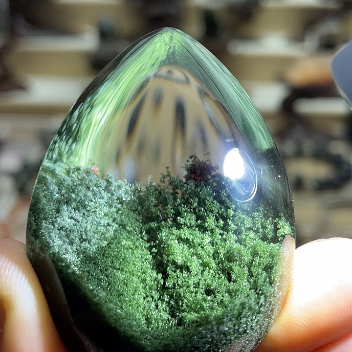 未镶嵌颈饰水晶绿幽灵聚宝盆高货定制