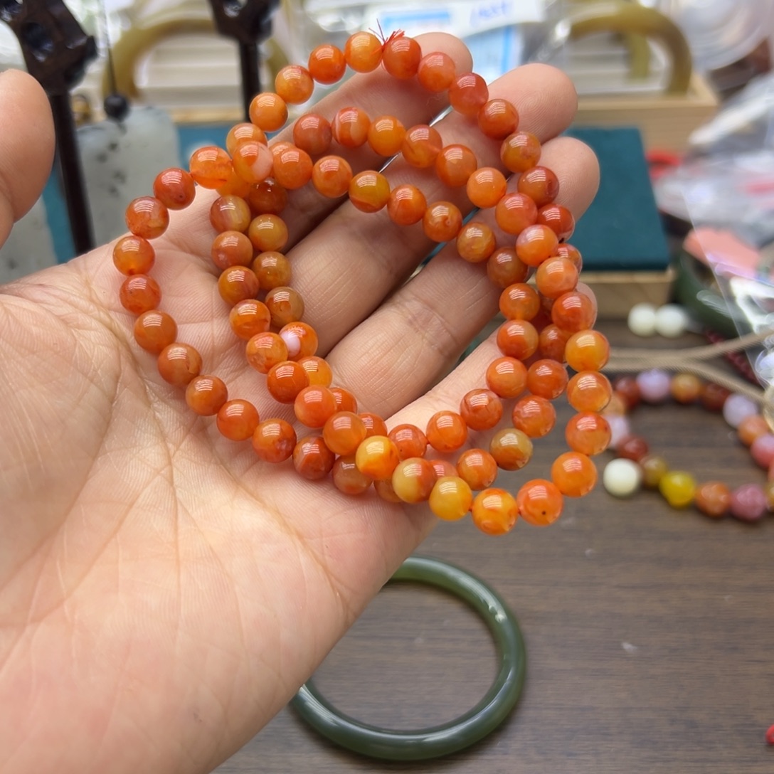 南红玛瑙未镶嵌颈饰629