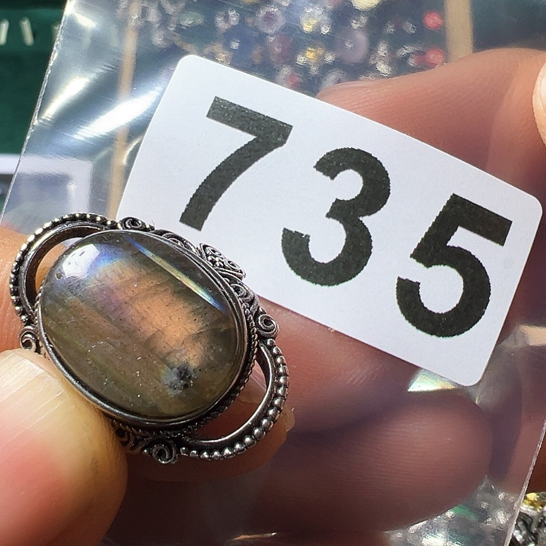 拉长石戒指未镶嵌