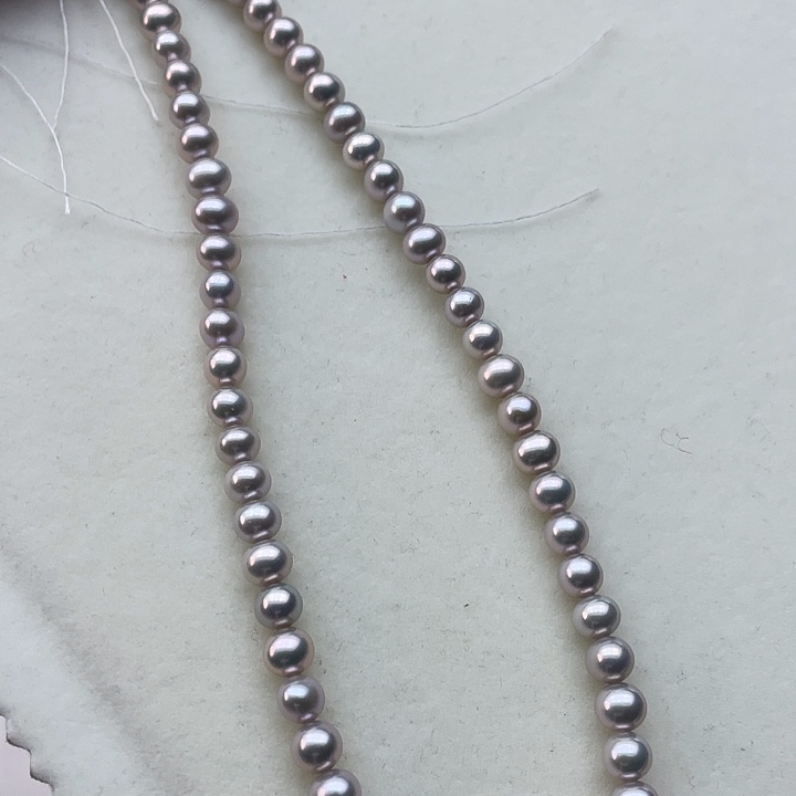 淡水珍珠颈饰银S925镶嵌卡6➕高品极光高级灰炫蓝紫光