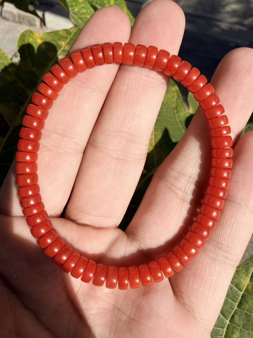 卡5.8柿子红药片原矿保山南红