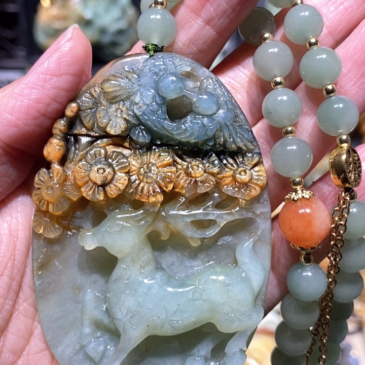 岫玉毛衣链未镶嵌