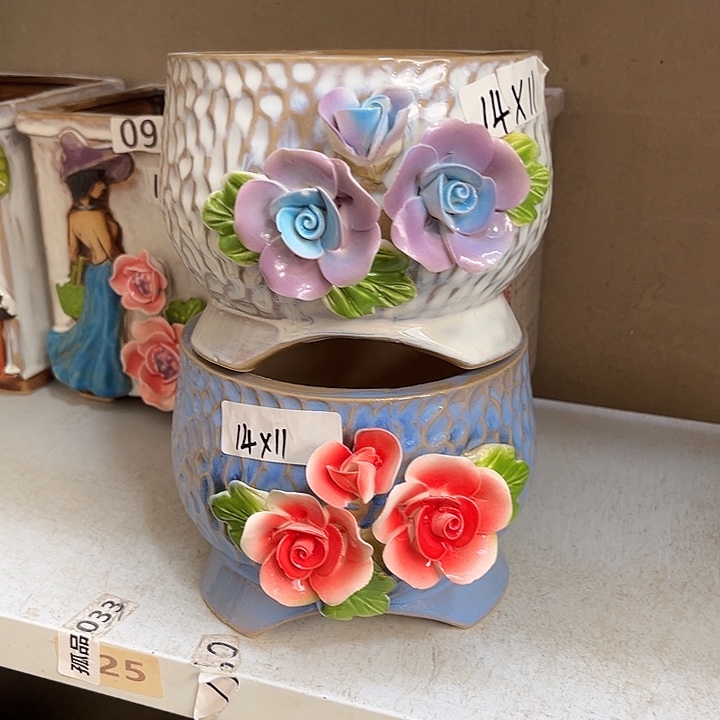 粗陶材质多肉花盆