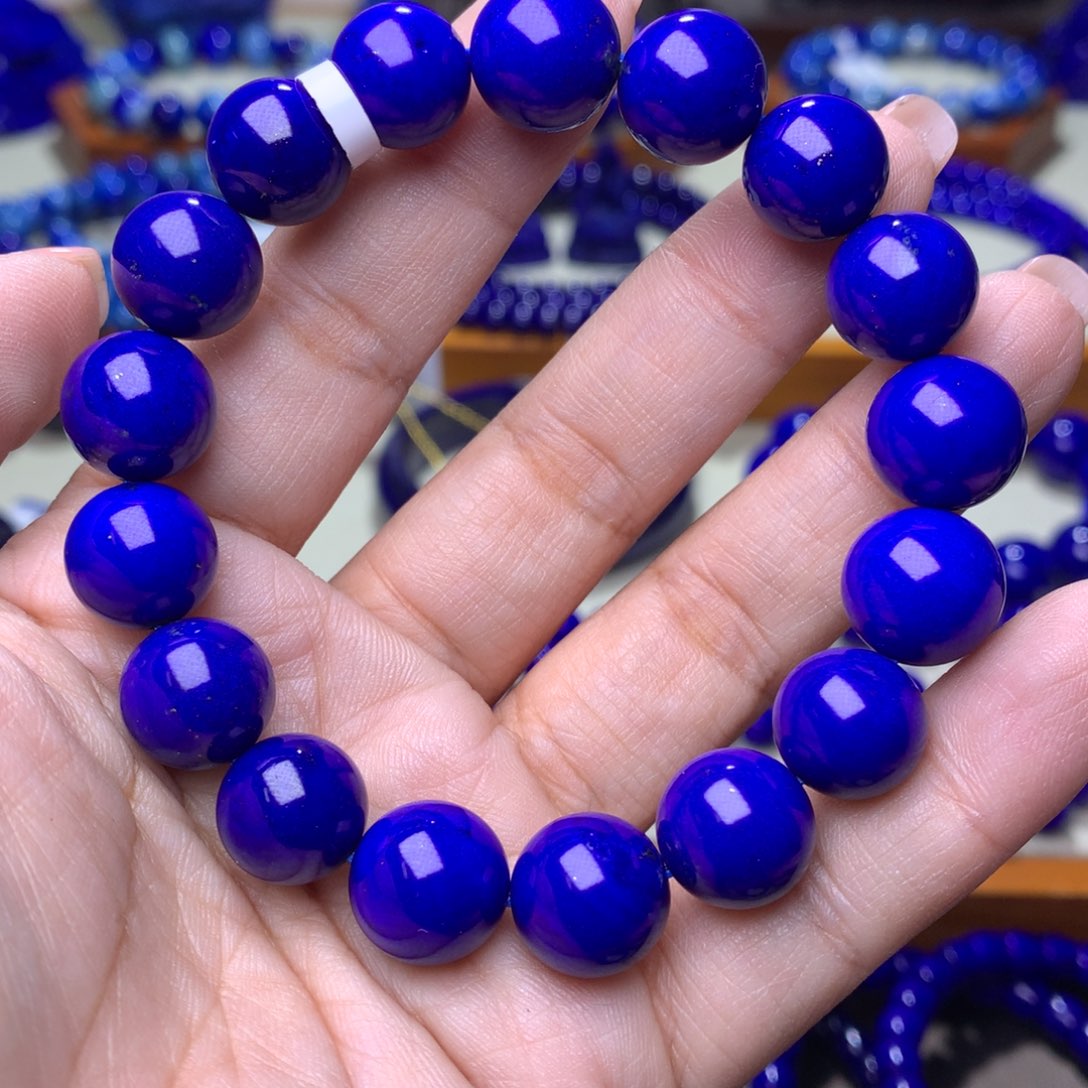 青金石手链未镶嵌12m