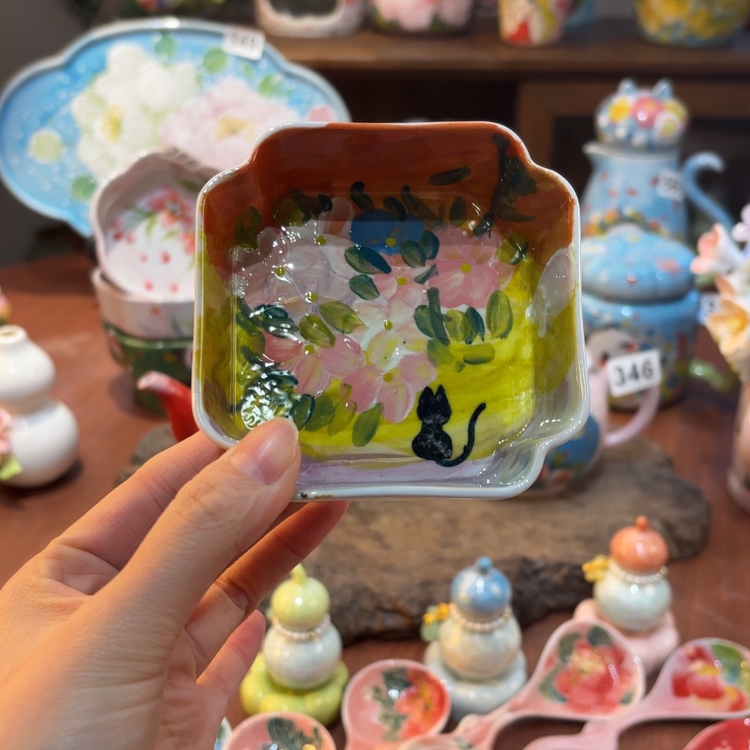 景德镇手绘高温釉下彩陶瓷茶具