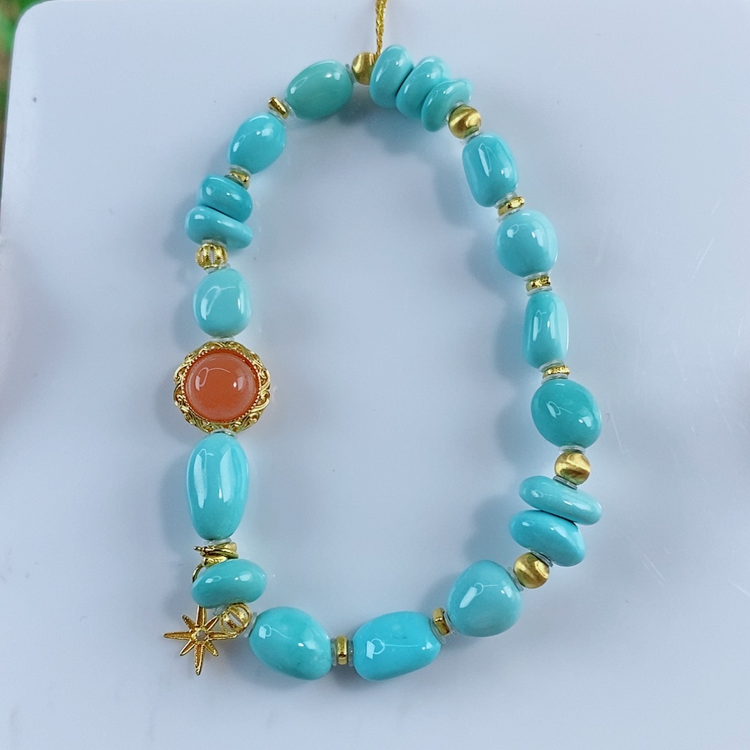 18K金镶嵌绿松石珠宝奇石