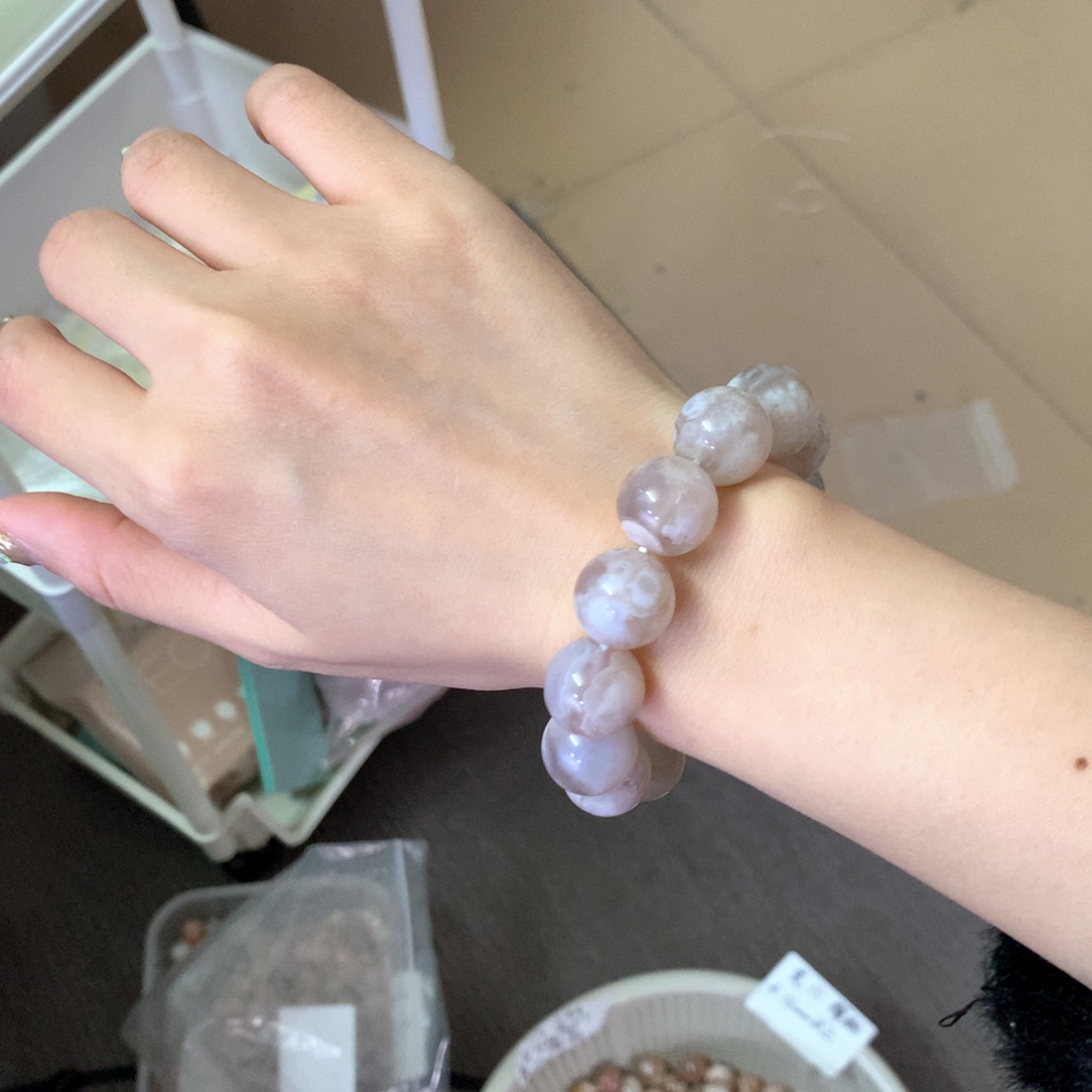 玛瑙/玉髓项圈未镶嵌卡15➕紫冰飘花