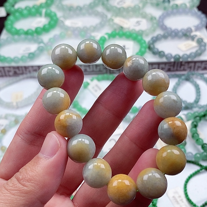 翡翠手链未镶嵌卡13+