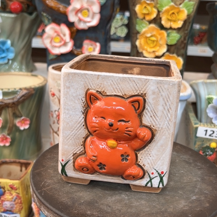 紫砂花盆粗陶材质多肉花盆