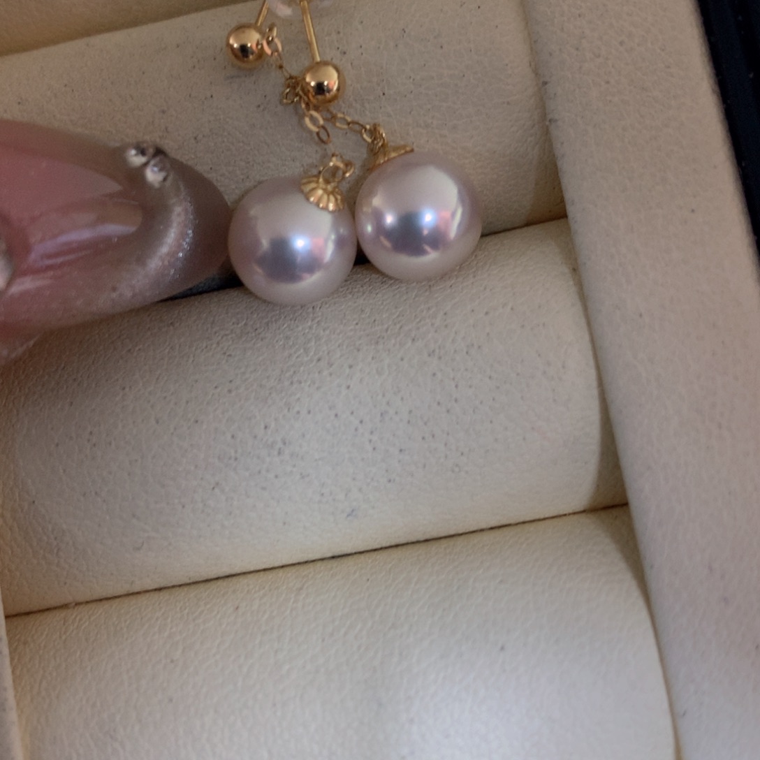 海水珍珠耳饰18K金镶嵌