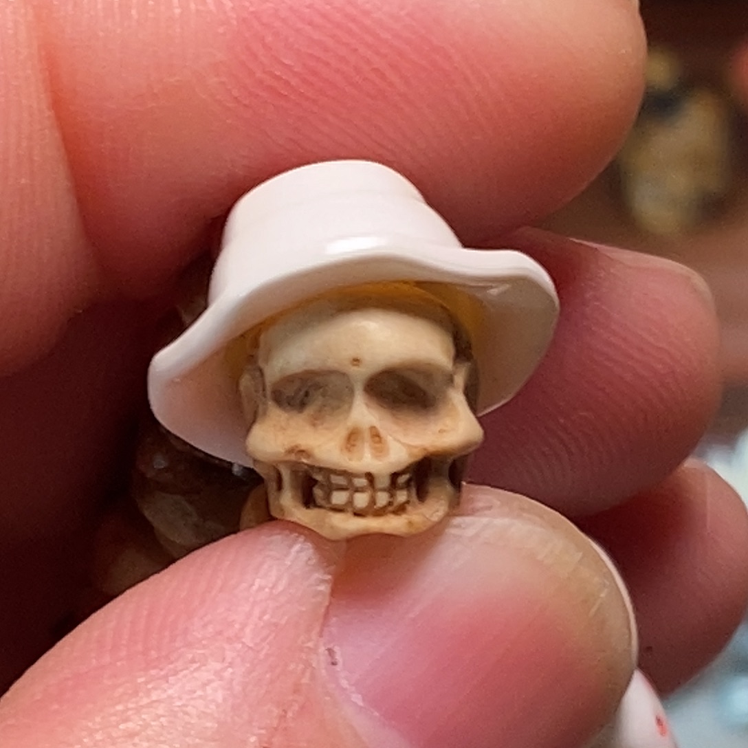 菩提籽类手串配饰帽子骷髅10mm1颗