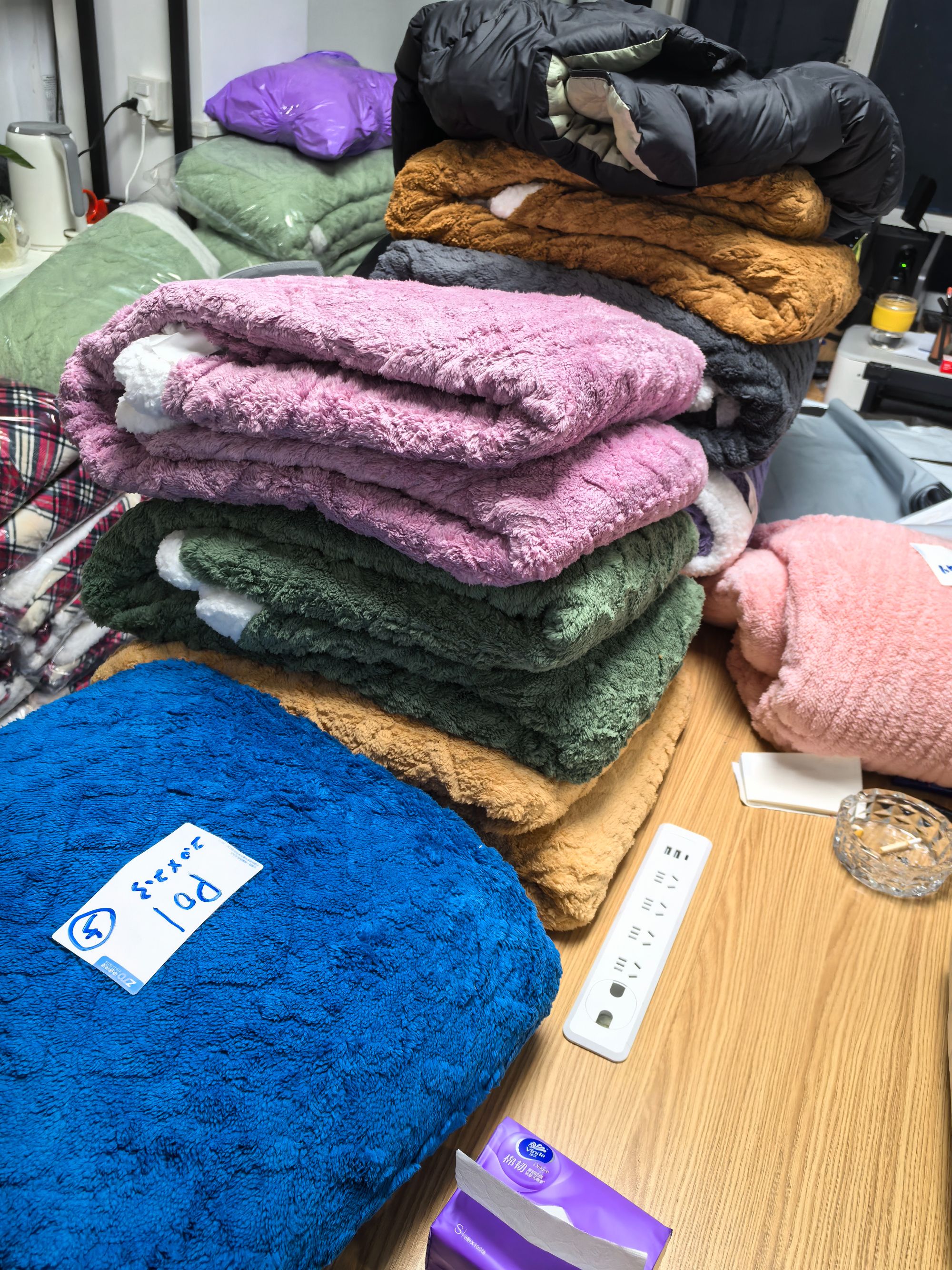 P09塔芙绒保暖毯子加绒毛毯铺床午睡盖被被套