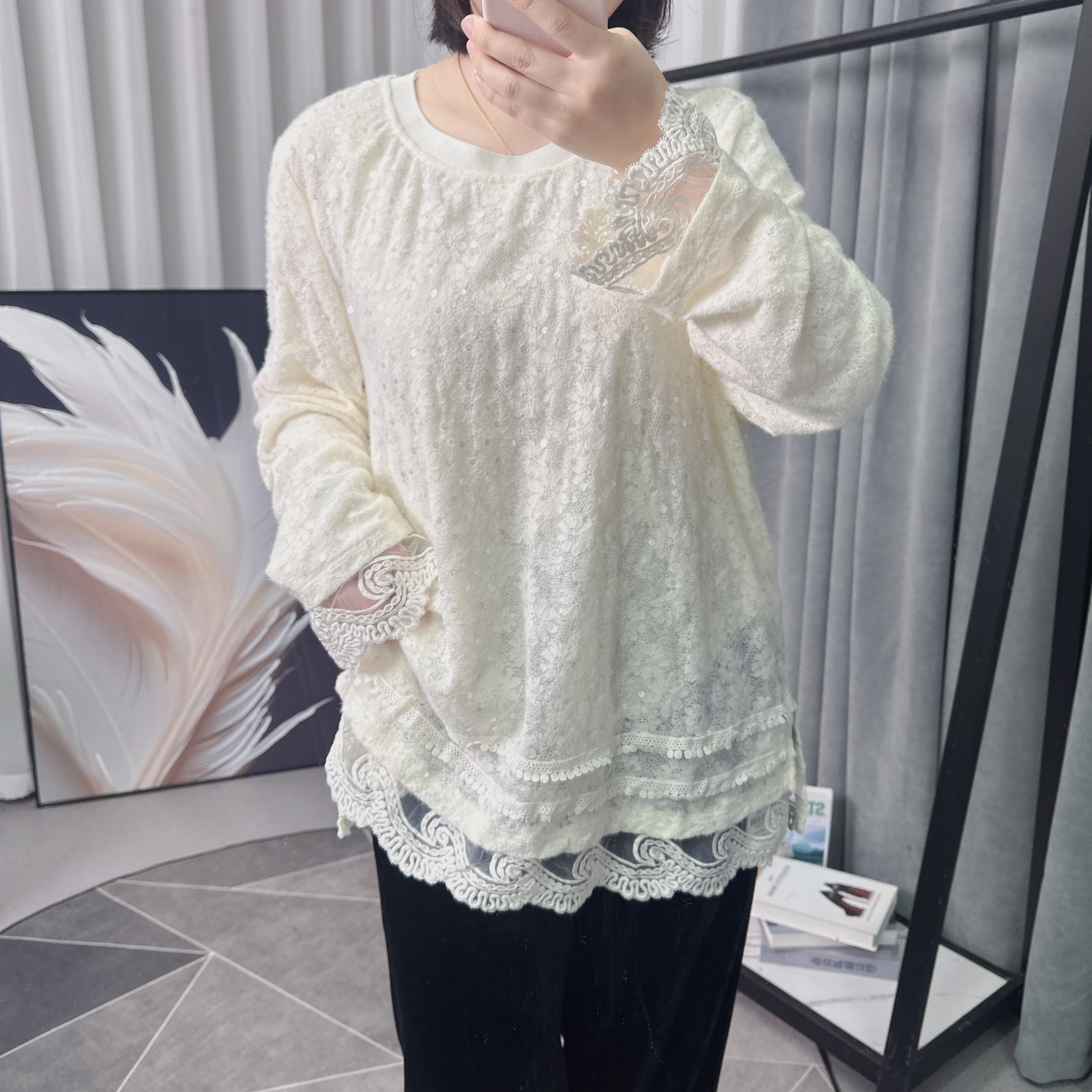 【女权贵族】26春季新款高定面料气质针织衫-1568