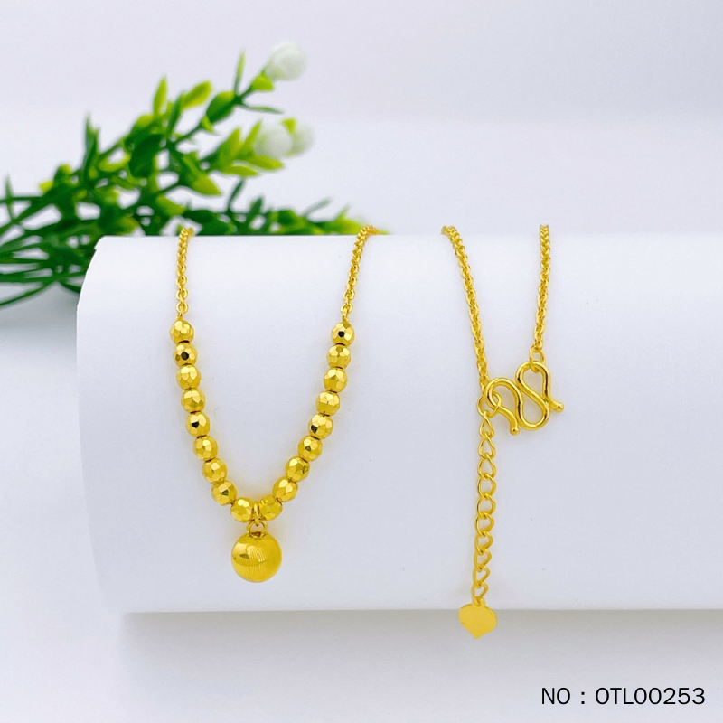 足金9999 CNC猫眼珠吊饰蹦迪珠调节套链