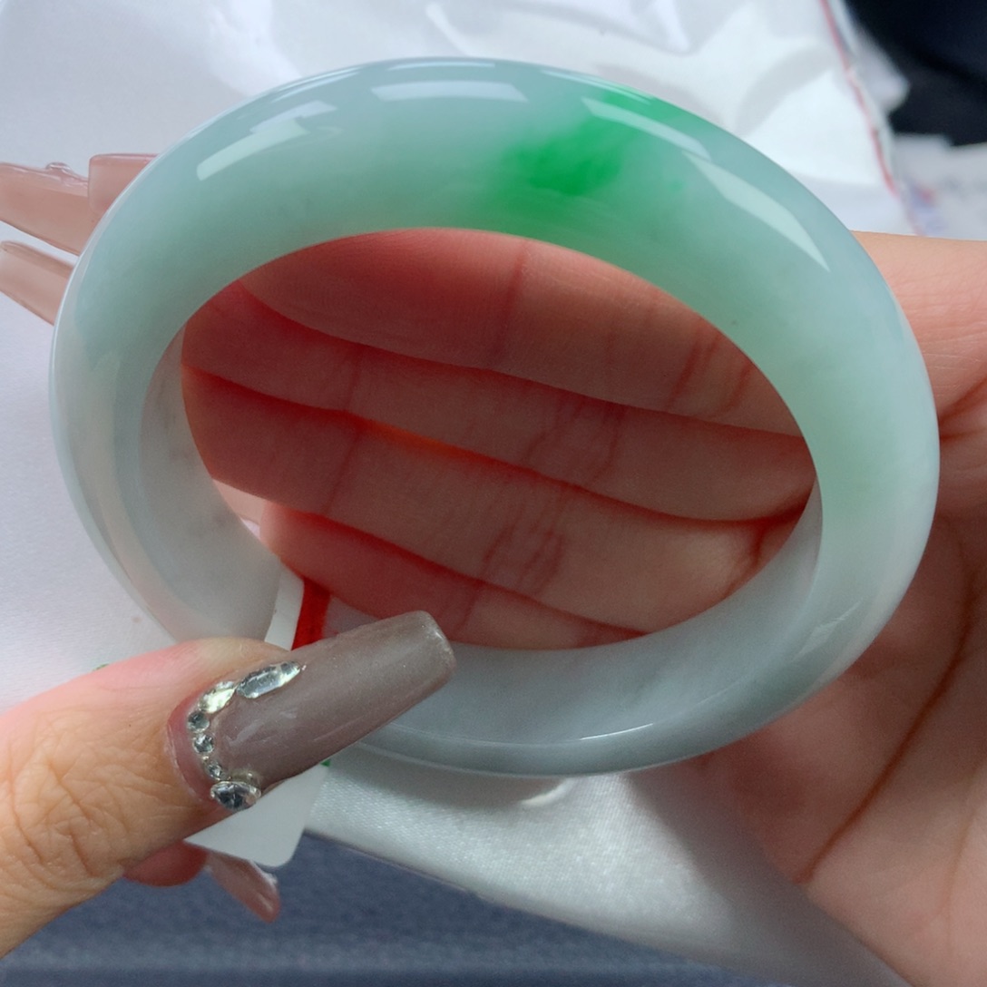 翡翠手镯未镶嵌56.8正圈