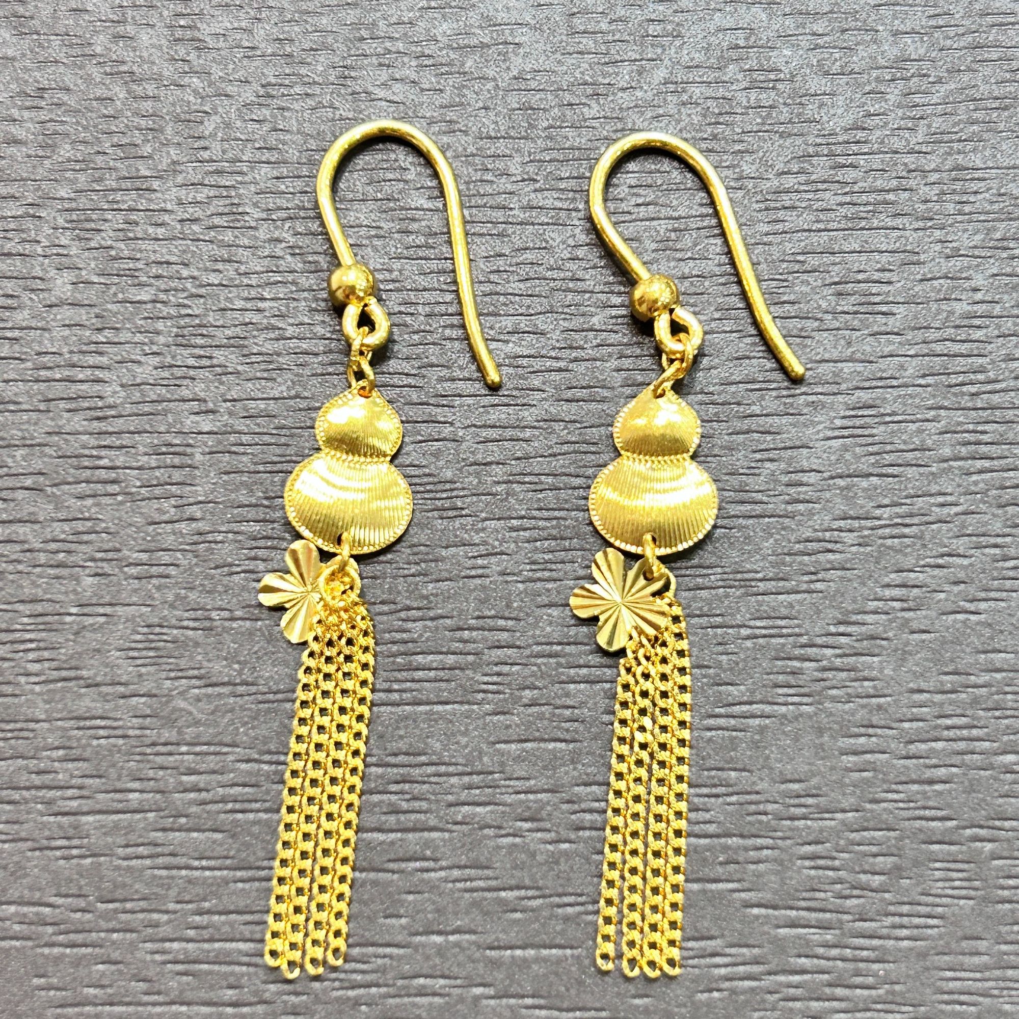 【店长专享】葫芦流苏 足金999投资金攒黄金 ZBHJE604 克重多退少补