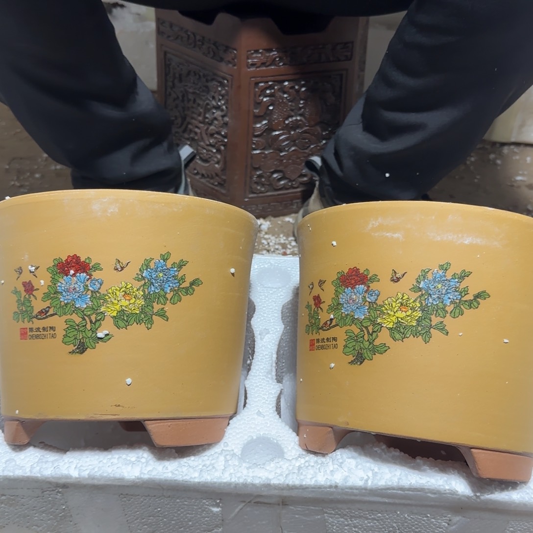 紫砂花盆口径20高度17