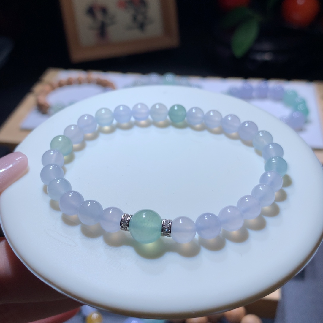 翡翠手链未镶嵌莫奈花园