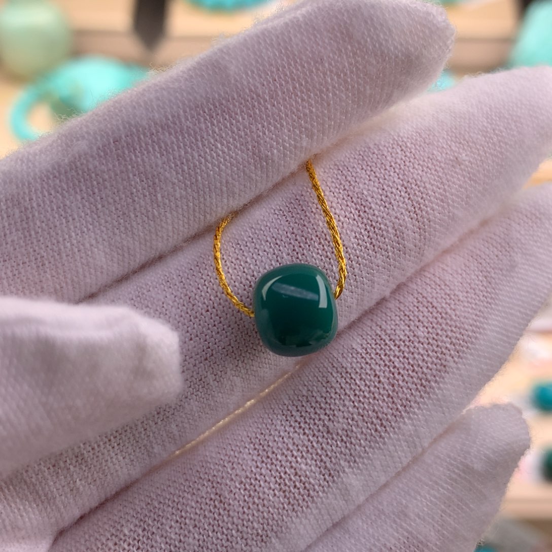 绿松石珠宝奇石未镶嵌8.8×7.8