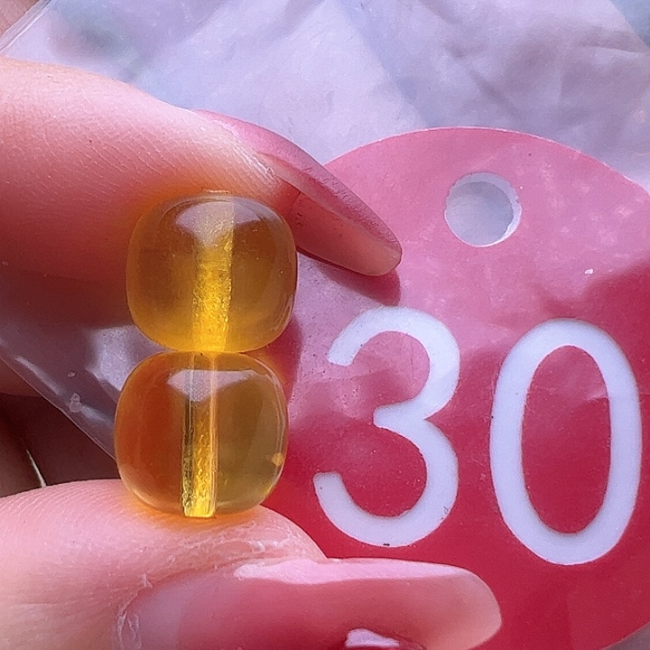 蜜蜡裸石未镶嵌微金沙 9.5mm老型