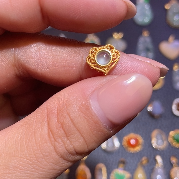 翡翠银S925镶嵌颈饰