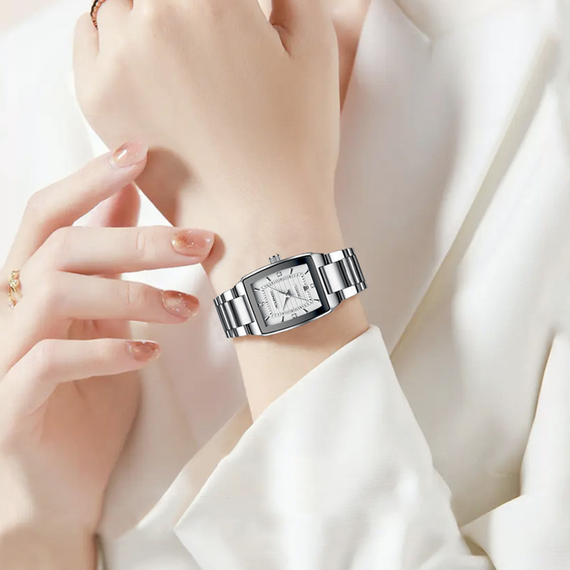  2025新款百搭时尚女士日历手表气质简约款腕表石英+防水款（雅雅）