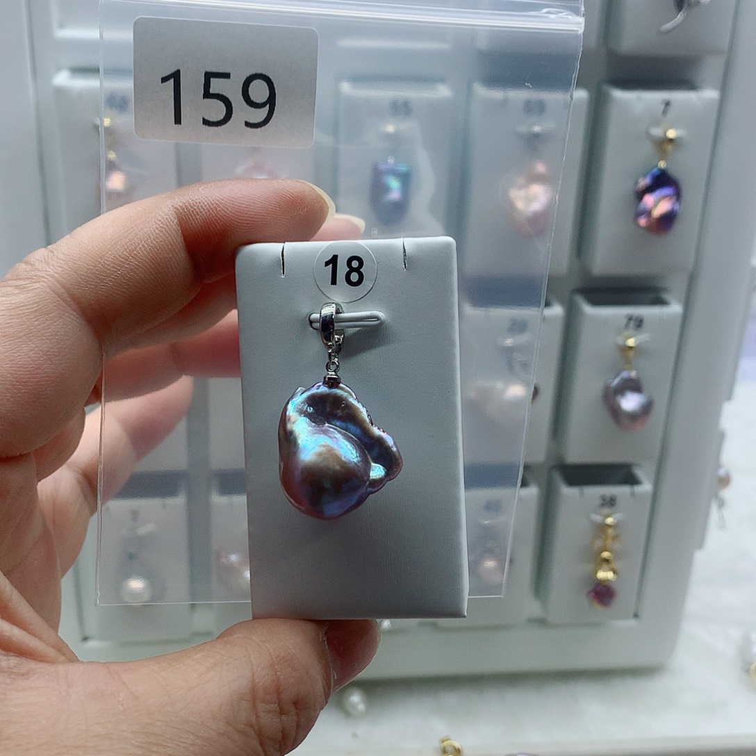 合金吊坠(不含链)淡水珍珠