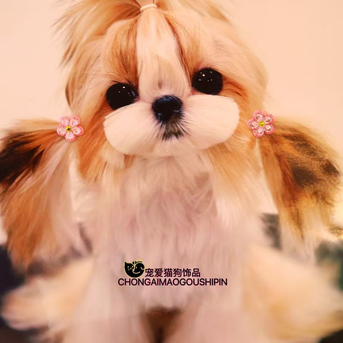 宠物饰品多色花朵狗狗发绳马尔济斯约克夏A578