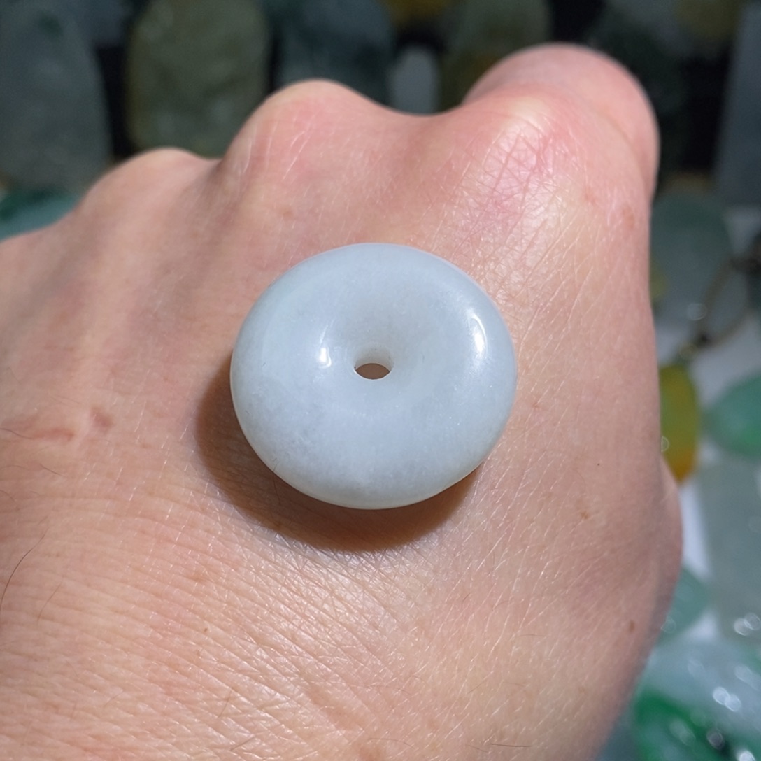 定制翡翠未镶嵌缅甸天然翡翠平安扣