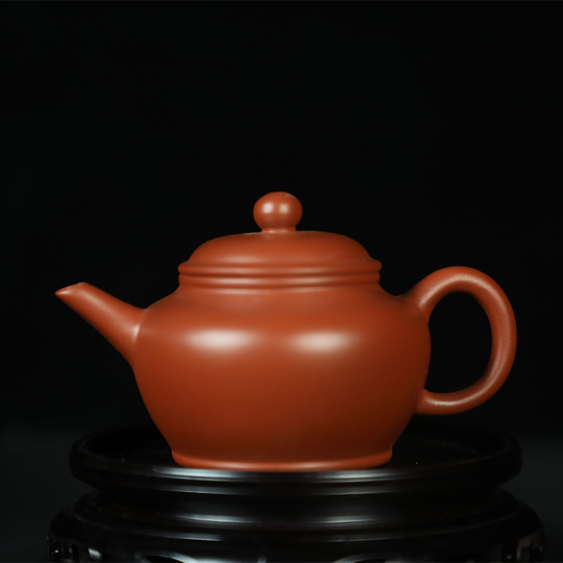 当代 潮州半手工朱泥壶 微瑕乐福壶100毫升 无礼盒