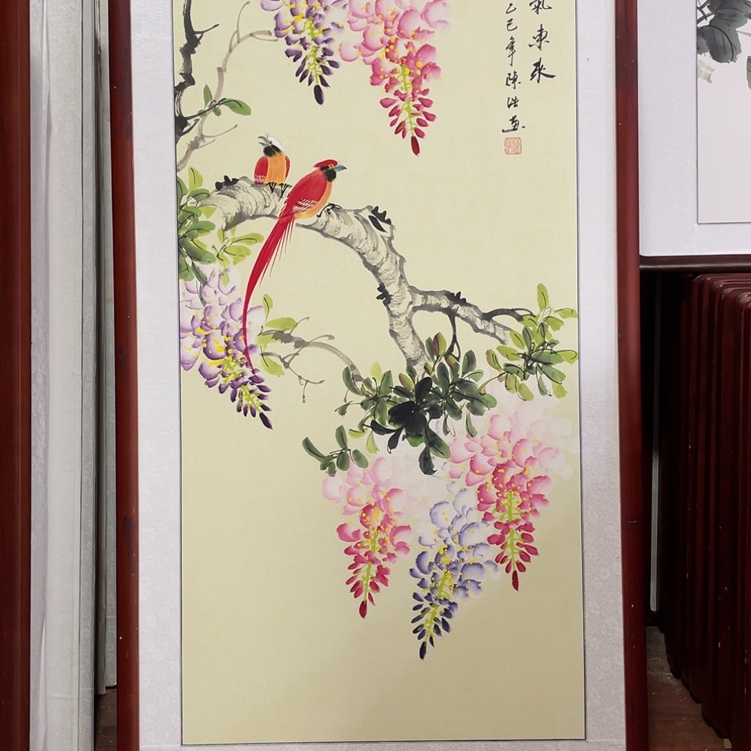 国画带框尺寸63*123厘米