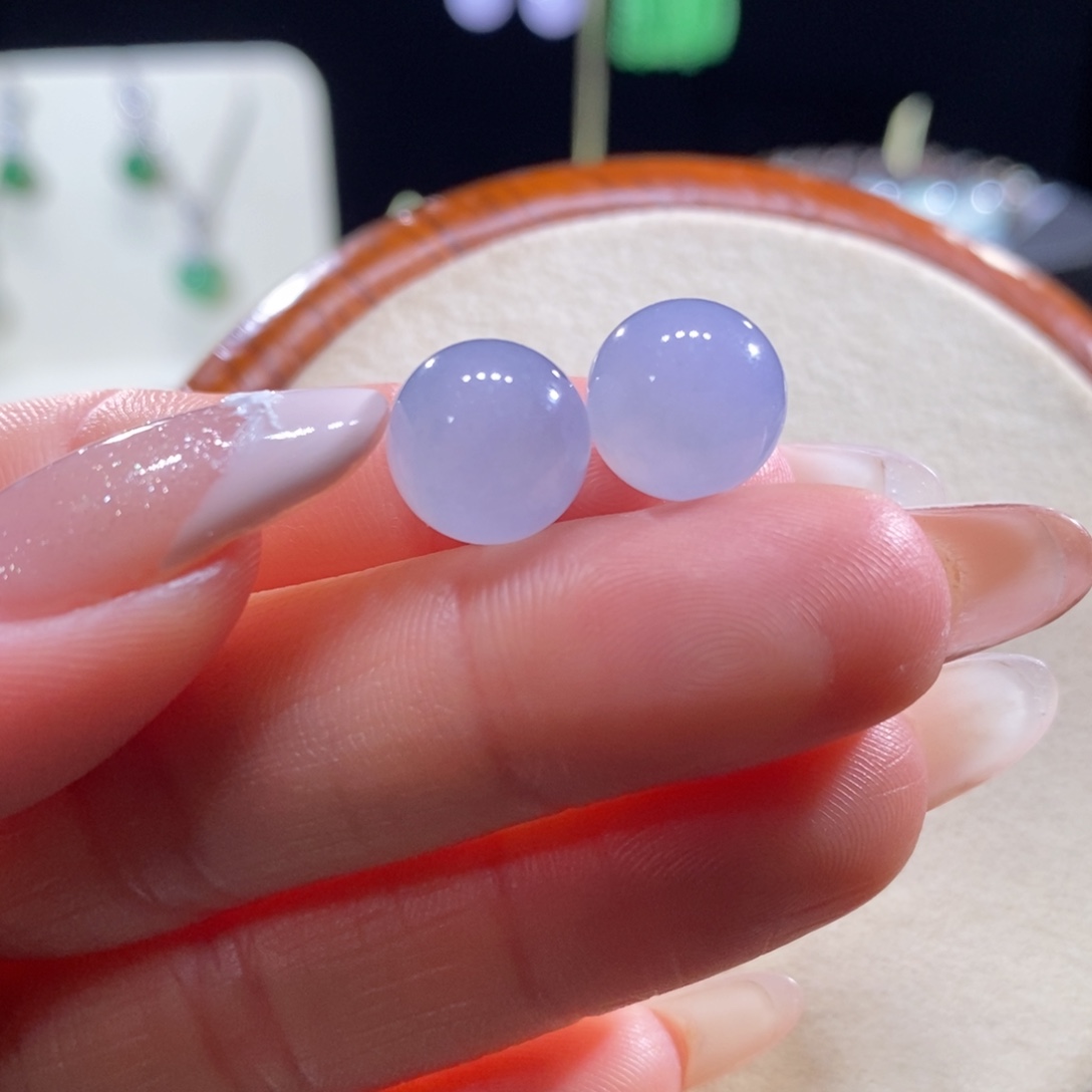 翡翠未镶嵌颈饰翡翠冰梦幻紫珠多样性发其一