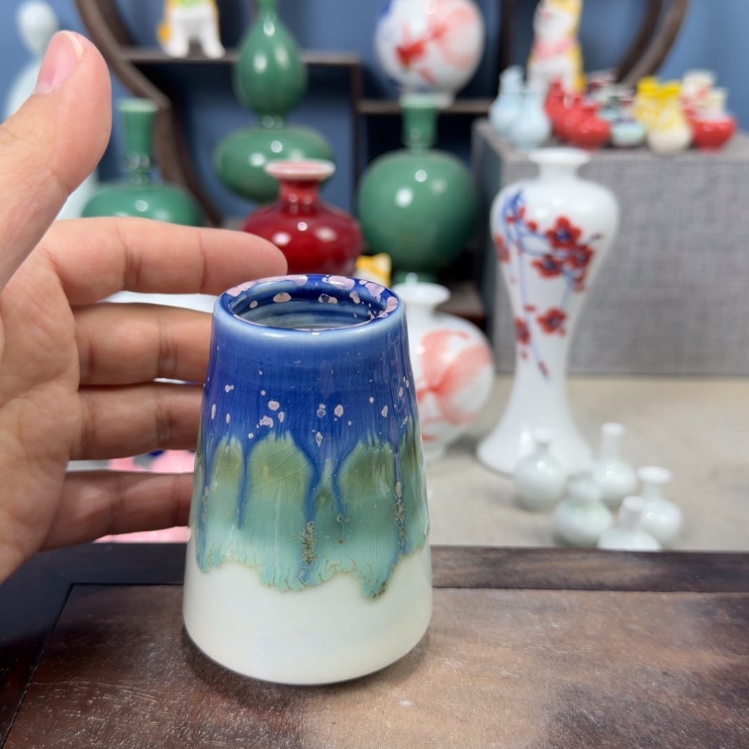 陶瓷手工小花器摆件