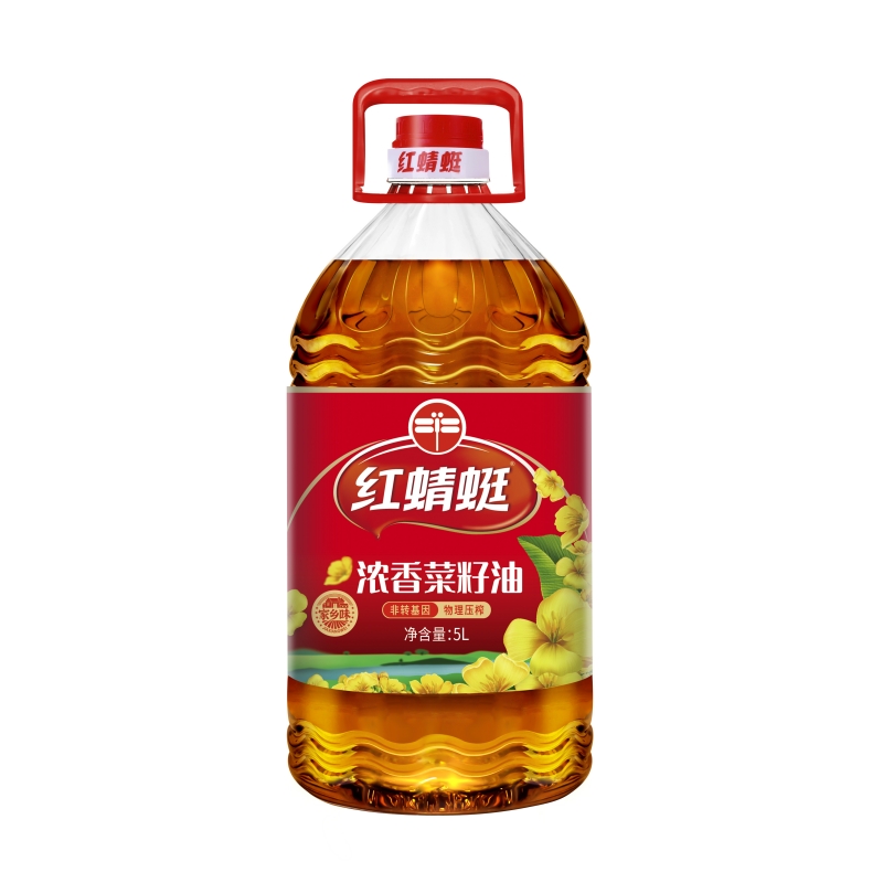 红蜻蜓浓香菜籽油 物理压榨 非转基因 家乡味 5L