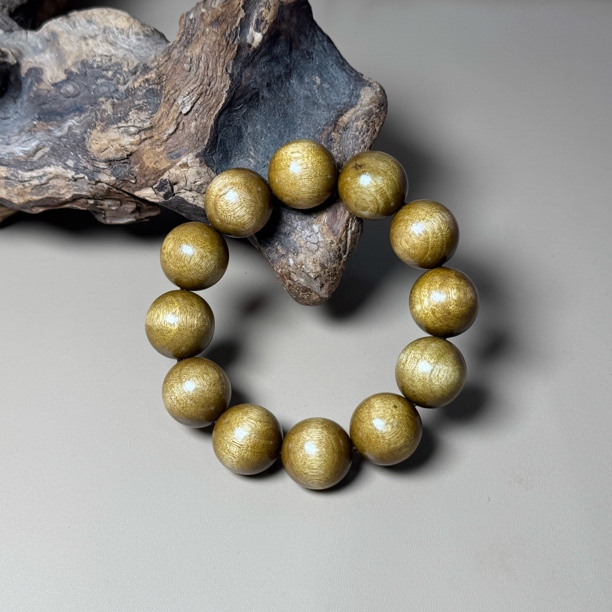 金丝楠2.0圆珠单圈手串（软木，手感轻）微瑕