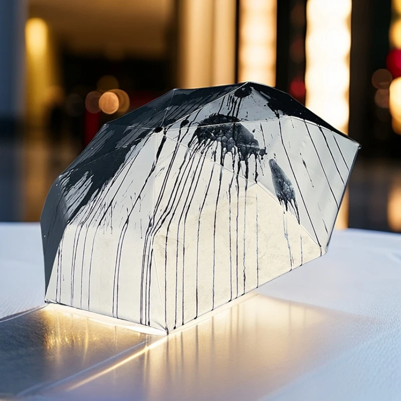 辐射反光伞遇水变色晴雨两用伞防晒防紫外线学生折叠全自动遮阳伞