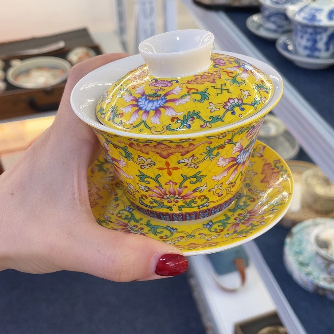 陶景德陶瓷盖碗茶具