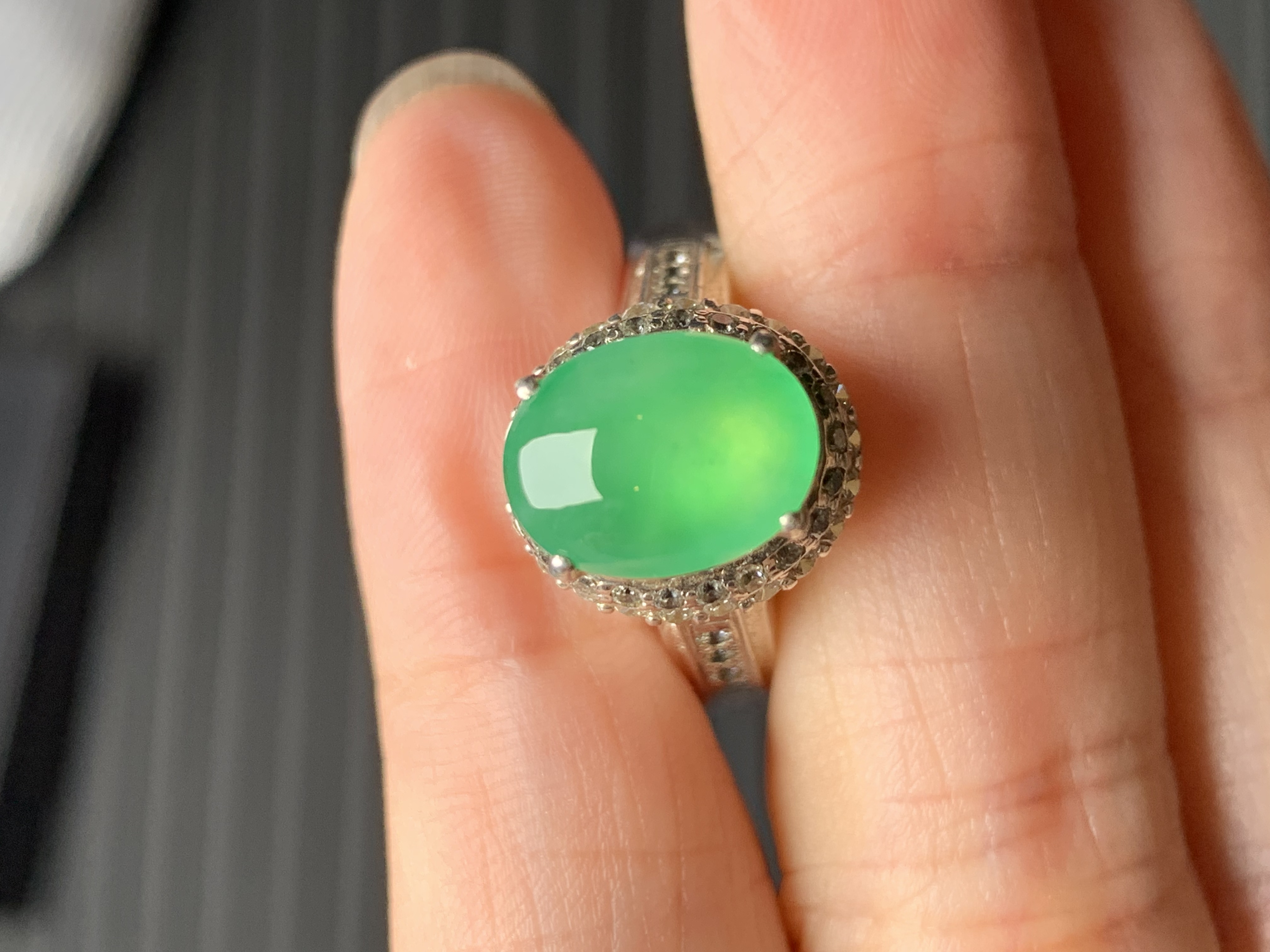 冰种晴底色翡翠A货戒指定制未镶嵌（买断价格不退换）