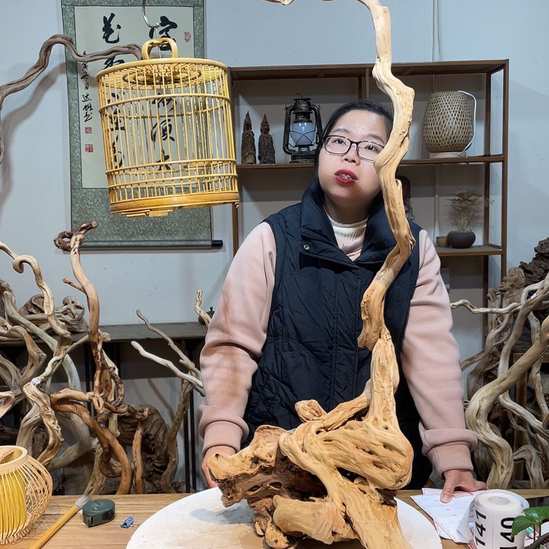 柏木杜鹃根根艺摆件