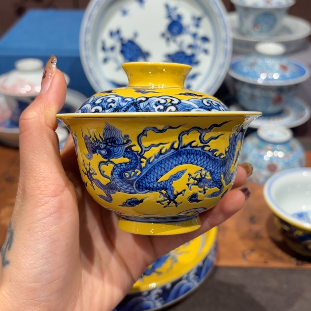 瓷片手工手绘陶瓷茶具